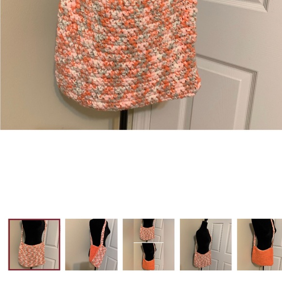 Crossbody Bag Crocheted Handmade - Picture 8 of 16
